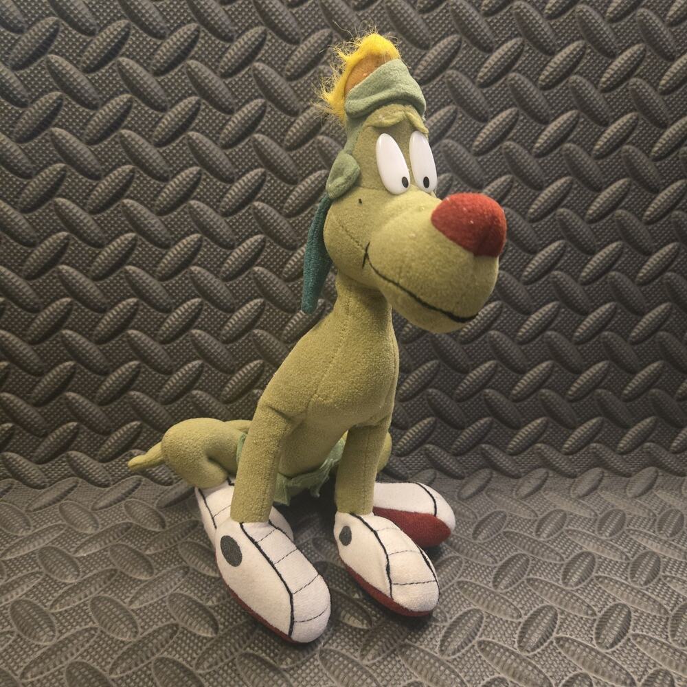 Vintage Space Jam Green Alien Dog Plush 1996 Warner Bros 9” (Read)